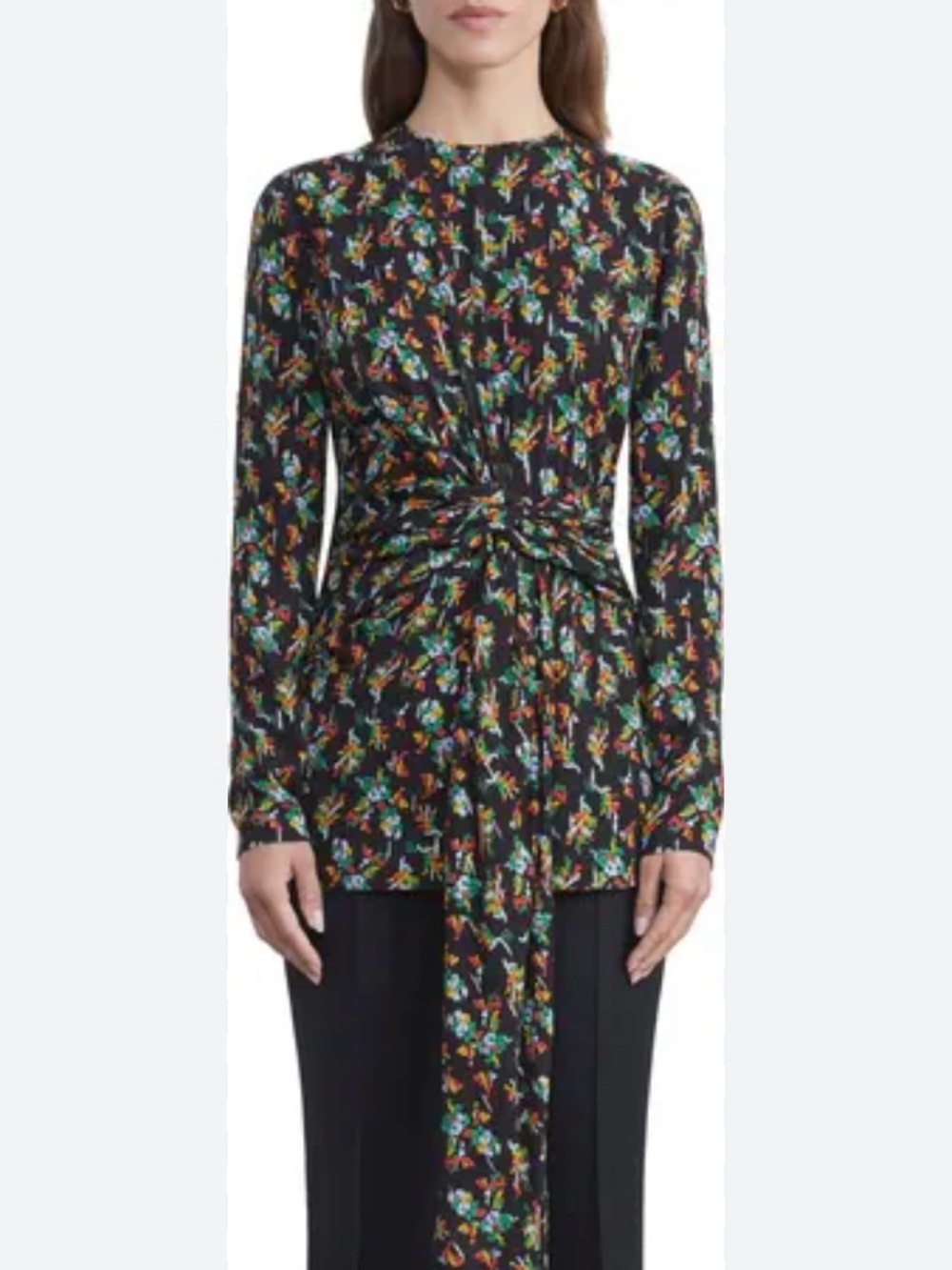 Lafayette 148 print tie waist  lined tunic size 14